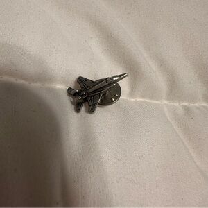 F-22 Raptor Fighter Jet Silver Lapel Pin